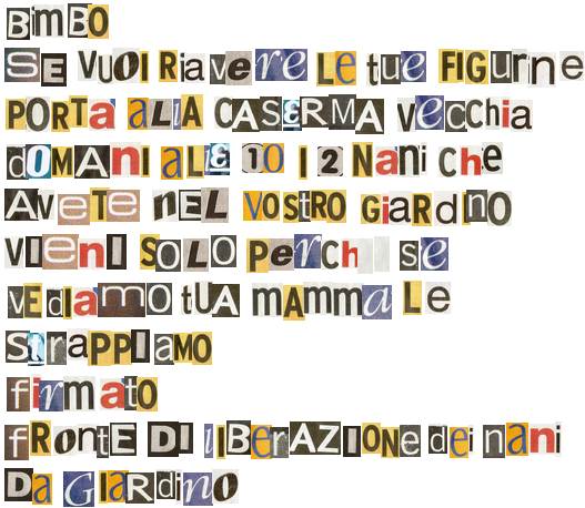 Lettera di riscatto